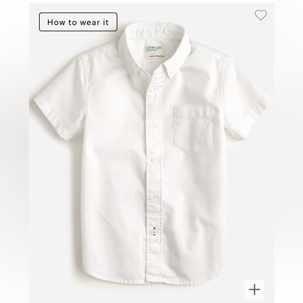 Crewcuts White Short-Sleeve Button-Down Shirt